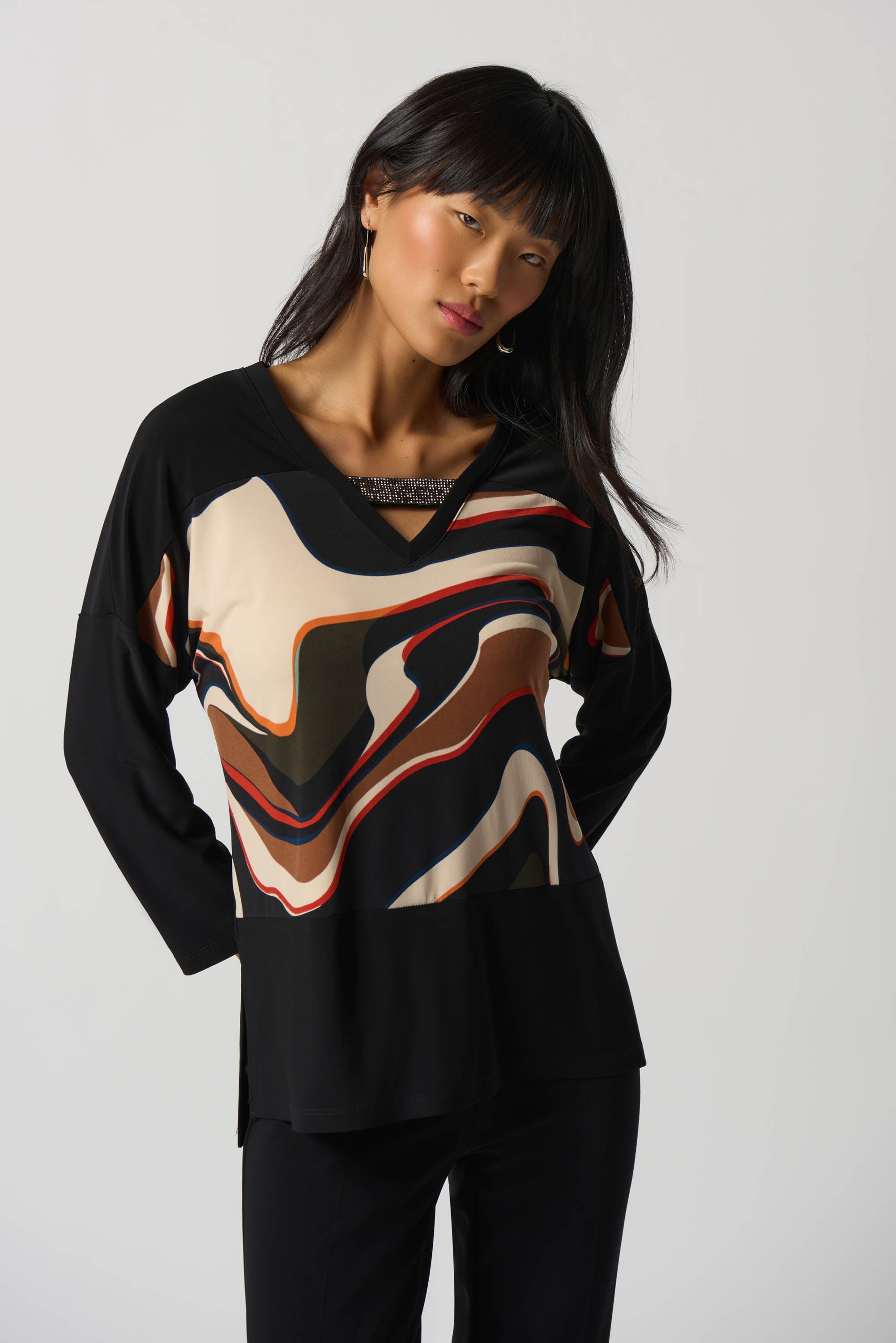 Joseph Ribkoff Black/Multicoloured Dress Style 233173-178 –  ginasmartboutique