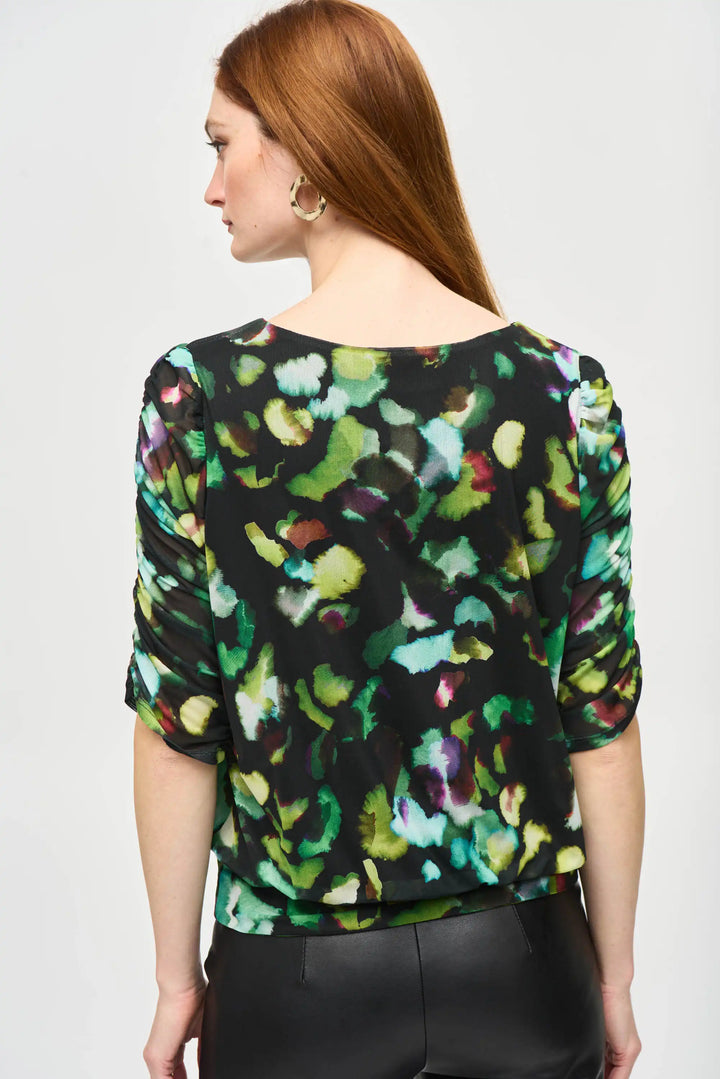 Joseph Ribkoff Black/Multi Coloured Top Style 243193-178