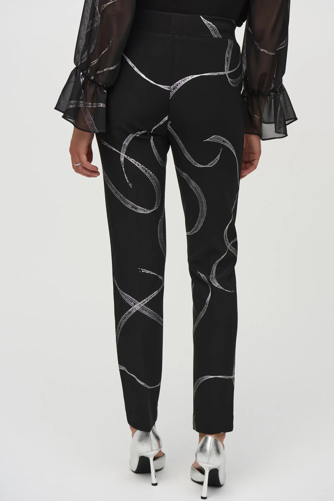 Joseph Ribkoff Black/Silver Trouser Style 244119-196