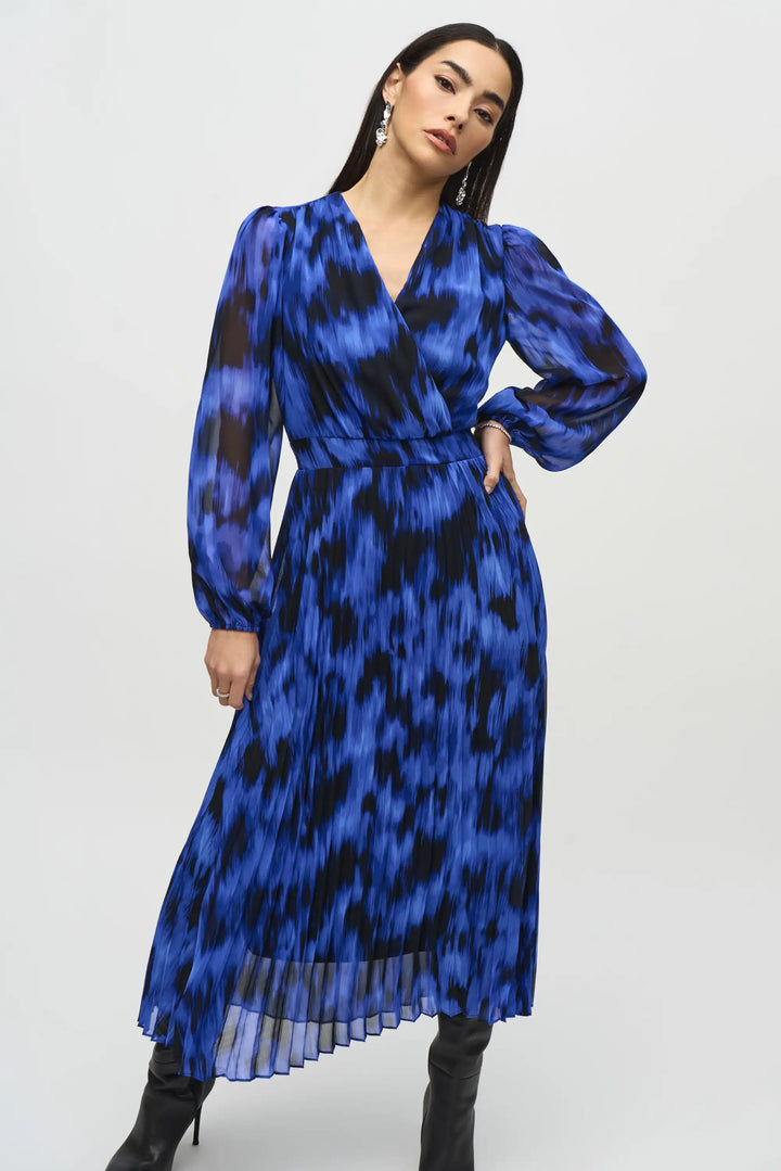 Joseph Ribkoff Black/Blue Dress Style 244924-3296